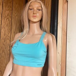 Patagonia" Teal Floral Active Sport Bra